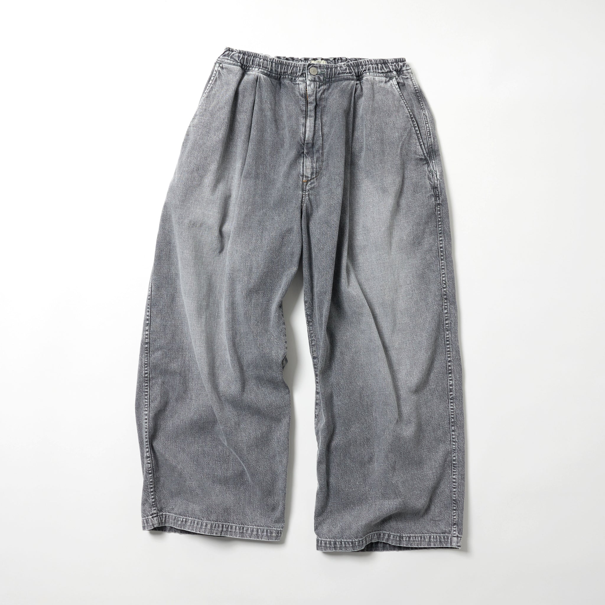 Recycled Waste Suvin Cotton Yarn 10oz. Jelt Denim Easy Wode Pants Bleach Washed