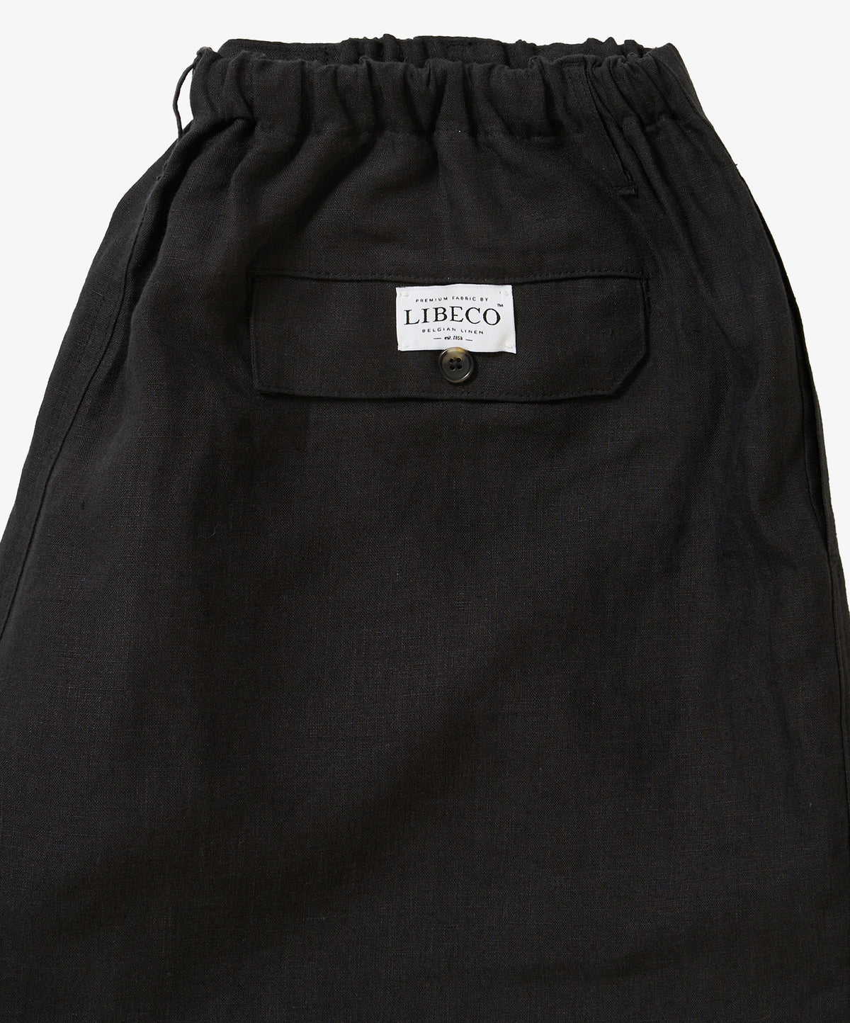 circular fatigue short pants linen black