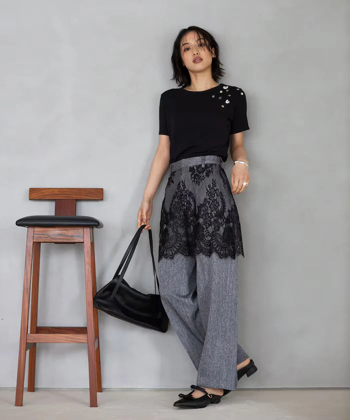 Many Button Cotton Modal Short Sleeve T-Shirt
