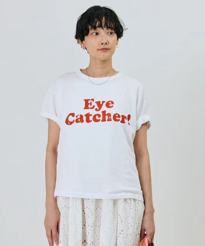 Vintage-Like Used Essence Print T-Shirt
