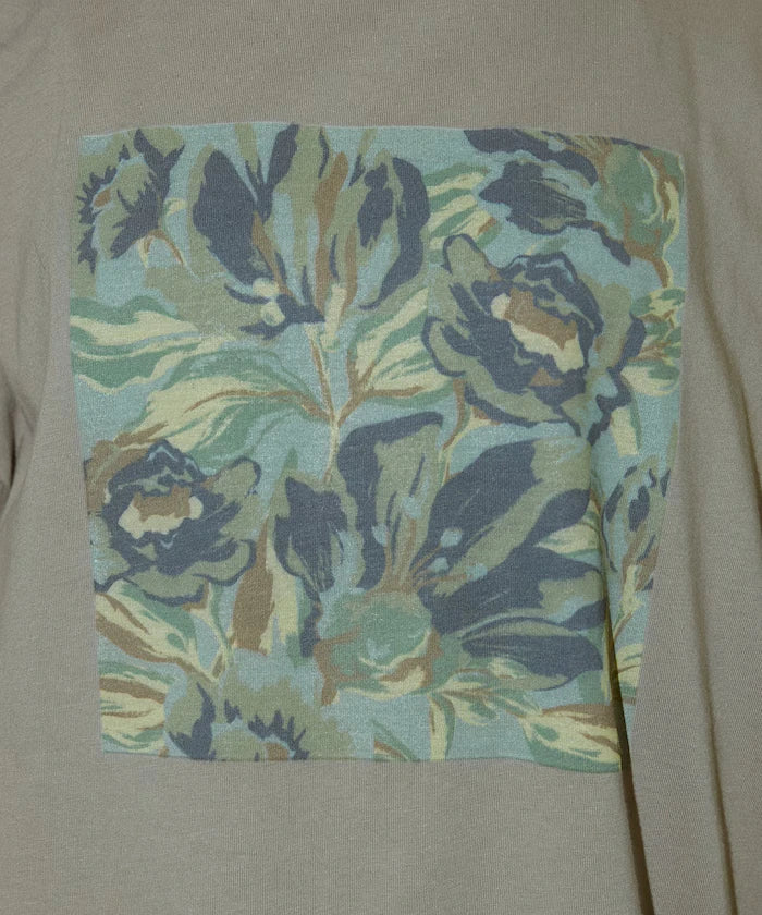 Flower Nuance Art Box Print Big Silhouette T-Shirt Limited Release