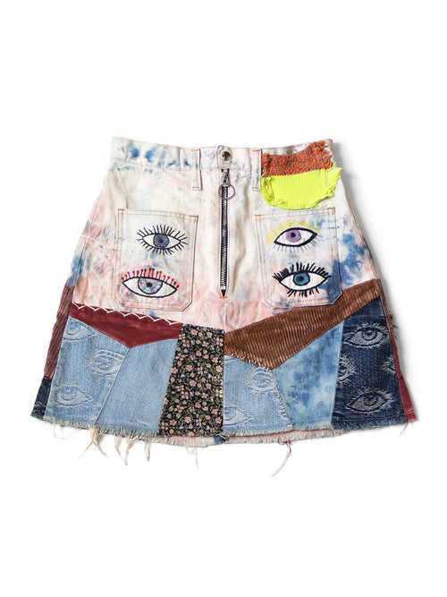 14oz Denim Tie-Dye Mini Skirt (SPEAKEASY Remake...)