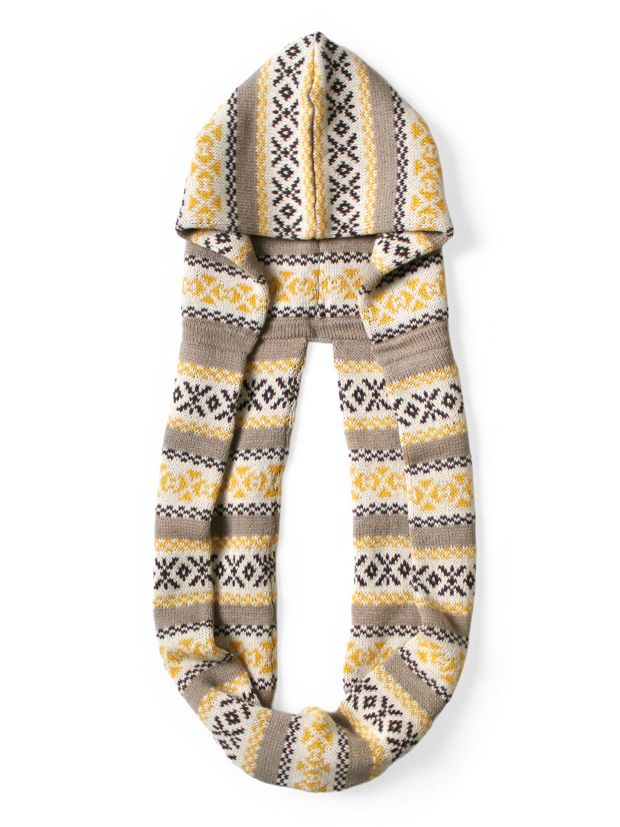 5G Wool Yellowknife Fair Isle Balaclava Scarf