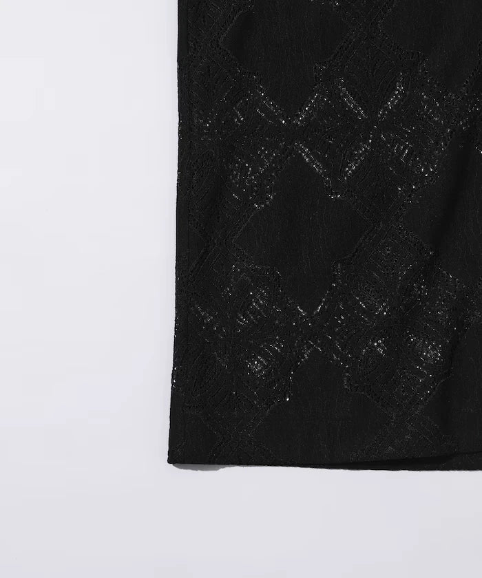 [February 12 12:00 Release] Panel Lace Shirt Jacket / Compatible with Setup