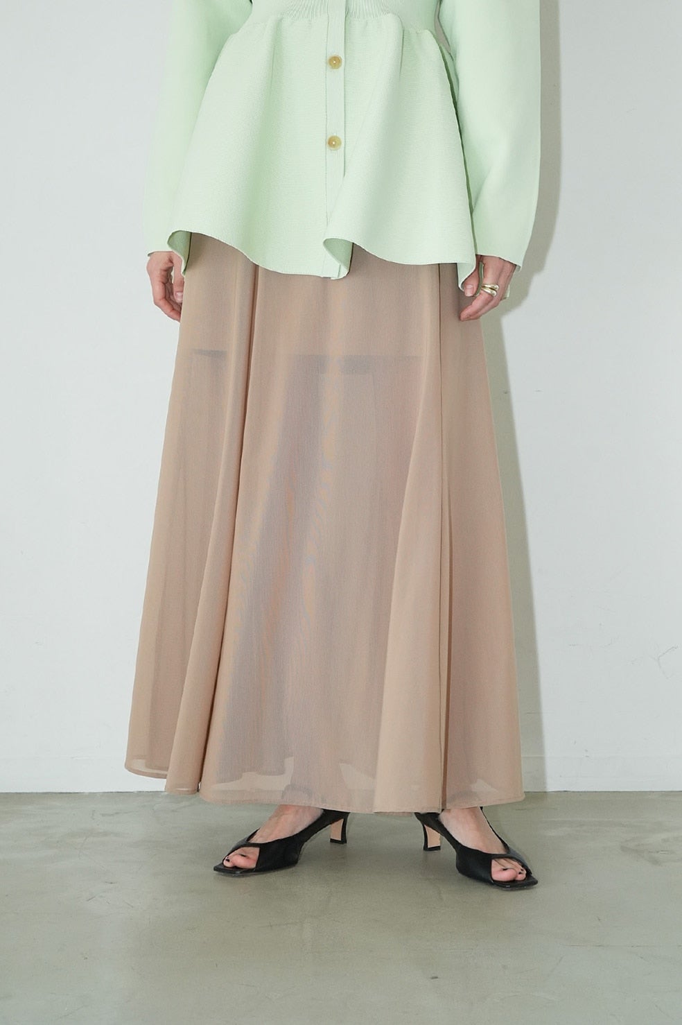 SHEER FLARE MERMAID SKIRT