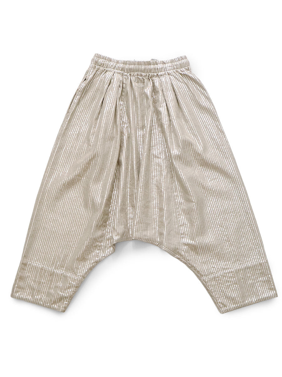 Linen Glitter Fleece Stripe Sarouel...