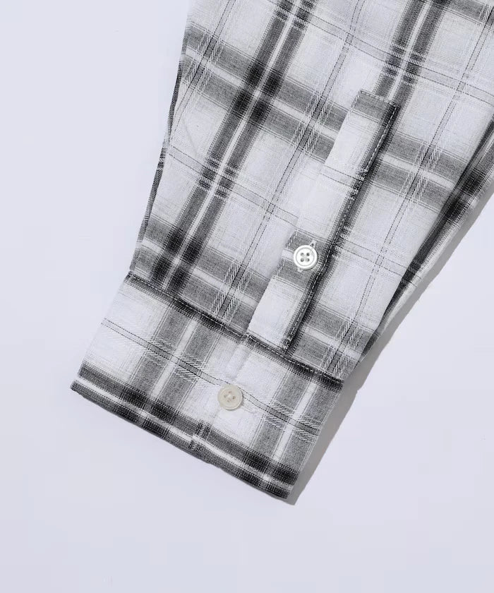 Big Silhouette Ombre Check Shirt / Long Sleeve