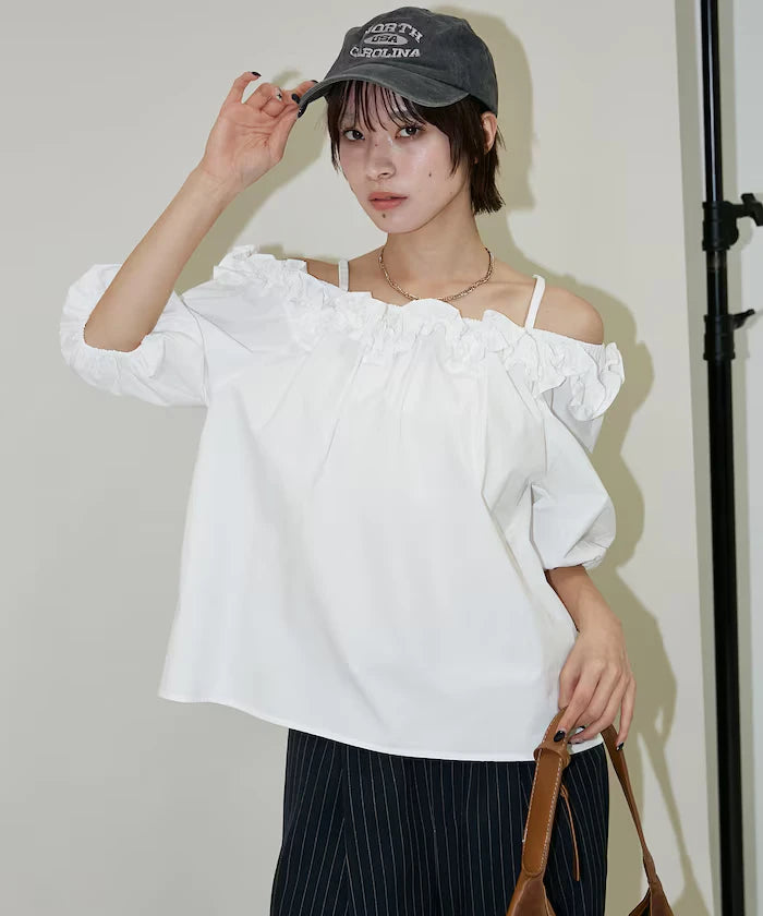 Frill Off-Shoulder Blouse Limited Edition