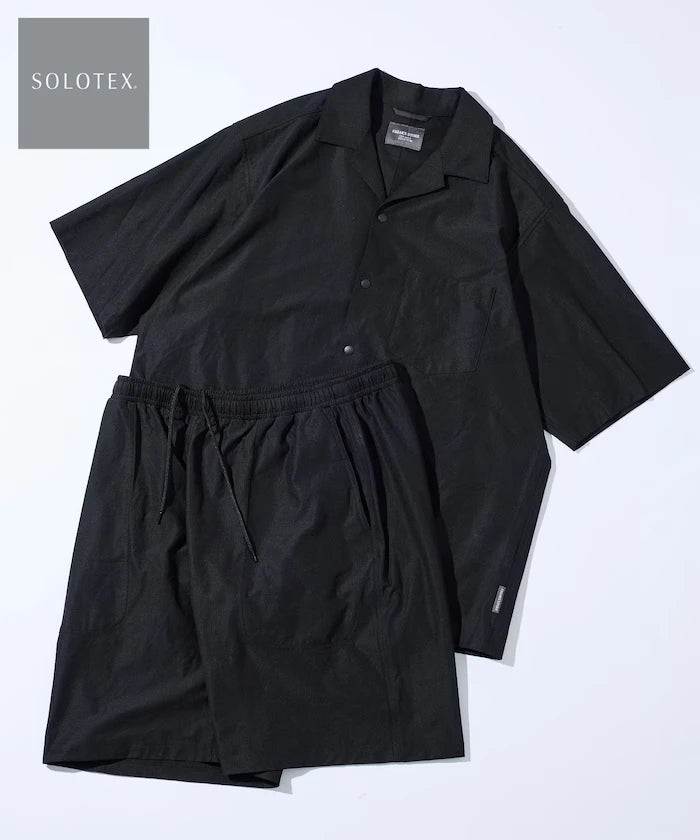 Open Collar Short Sleeve Shirt & Easy Shorts Travel Setup Fabric by SOLOTEX(R)