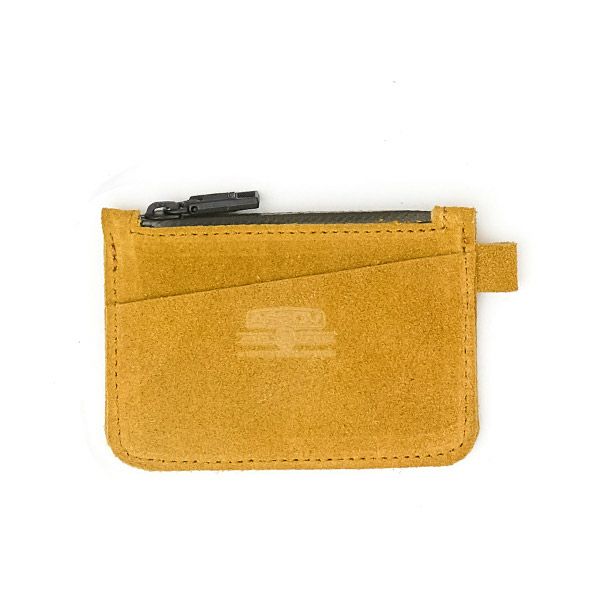 WATER PROOF SUEDE COIN CASE/MUSTARD