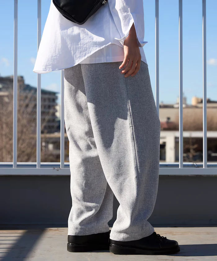Dry Touch Summer Tweed Spindle Easy Wide Pants