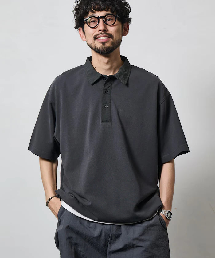 Big Silhouette Spindle Short Sleeve Tech Polo