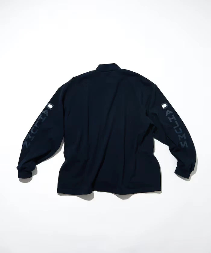 Heavy weight Jersey Mock Neck L/S Print Tee