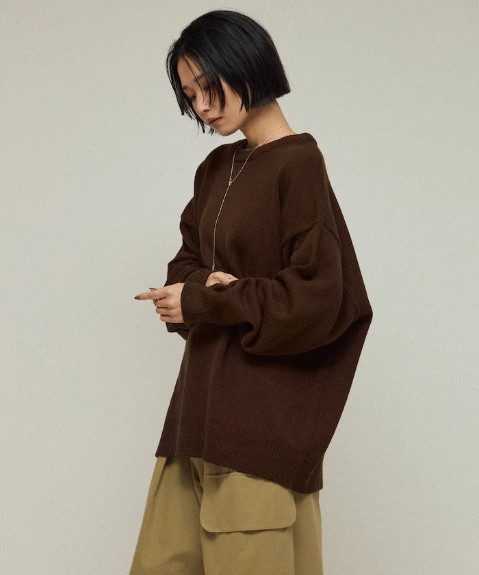 Sweat-like Lettered Knit / Jacquard Knit