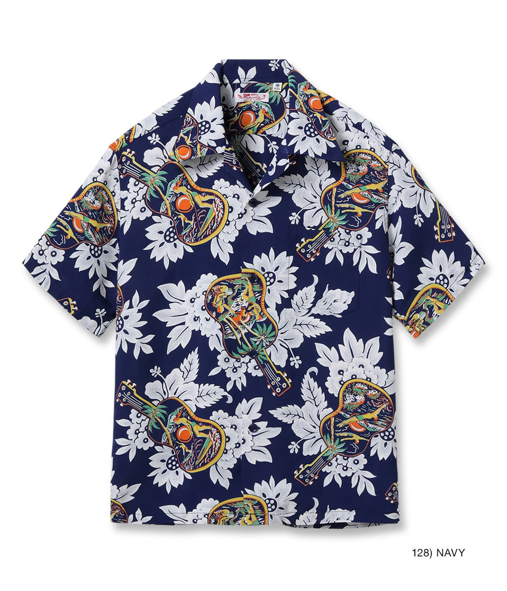 Rayon Hawaiian Shirt Ukulele Melody