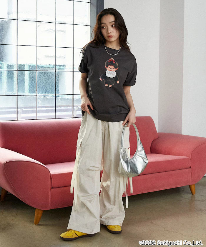 Monchhichi Mixed Material Docking T-Shirt Limited Edition