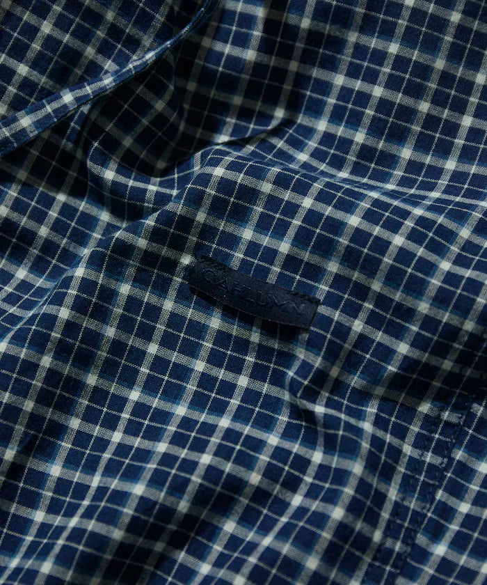 Indigo Madras Check Cropped Easy Pant