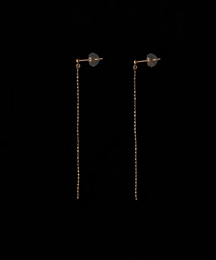 K10 Dot Chain Earrings / For Both Ears