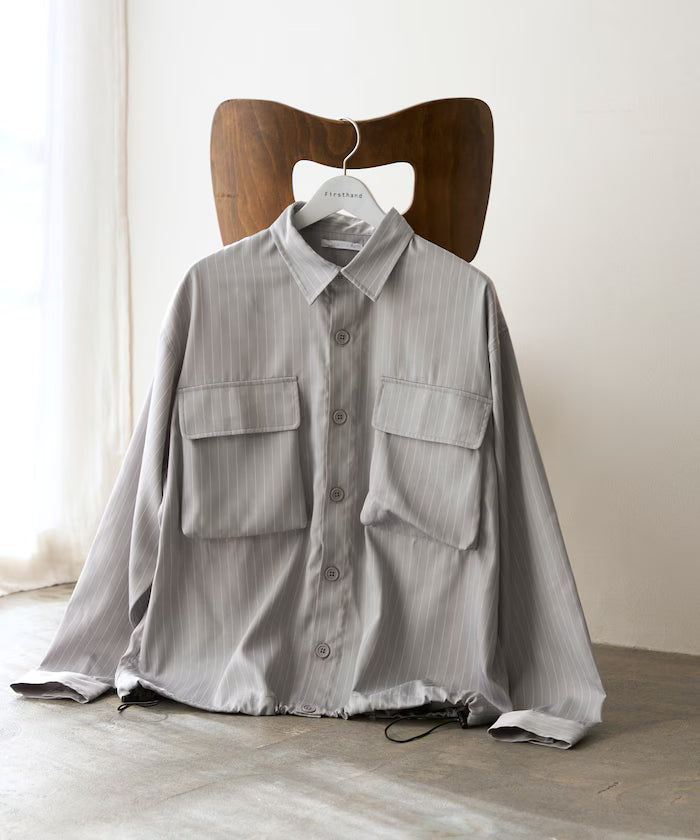 Spindle Stripe Shirt Jacket / Suitable for Setup