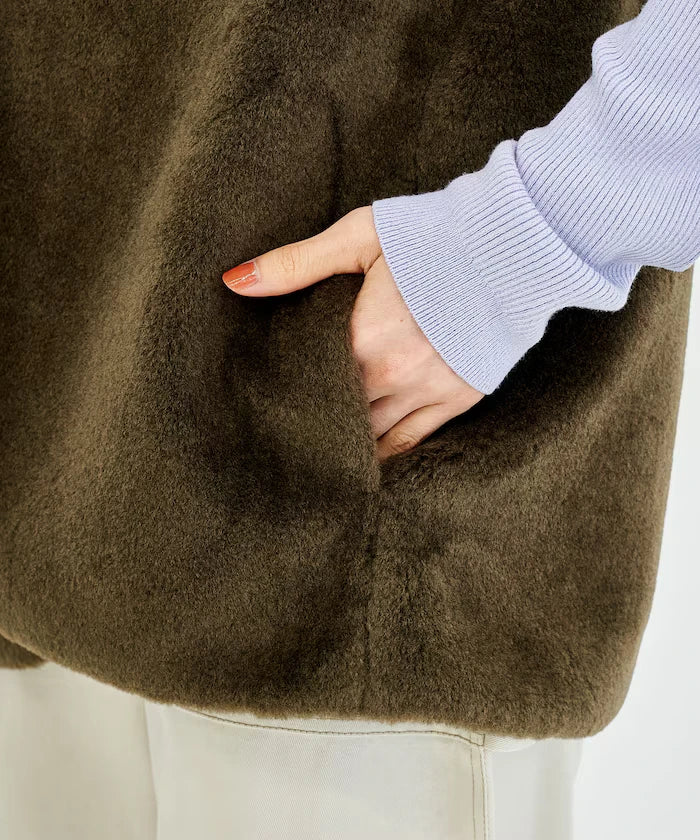 Multiway Boa Vest Coat