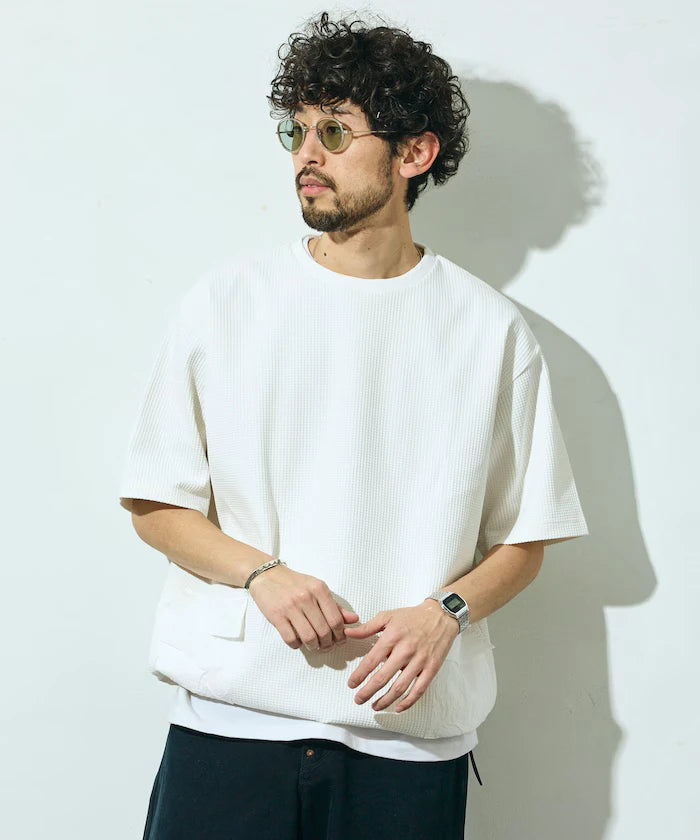 Side Pocket Spindle Tech Thermal Short Sleeve T-Shirt / Big Silhouette