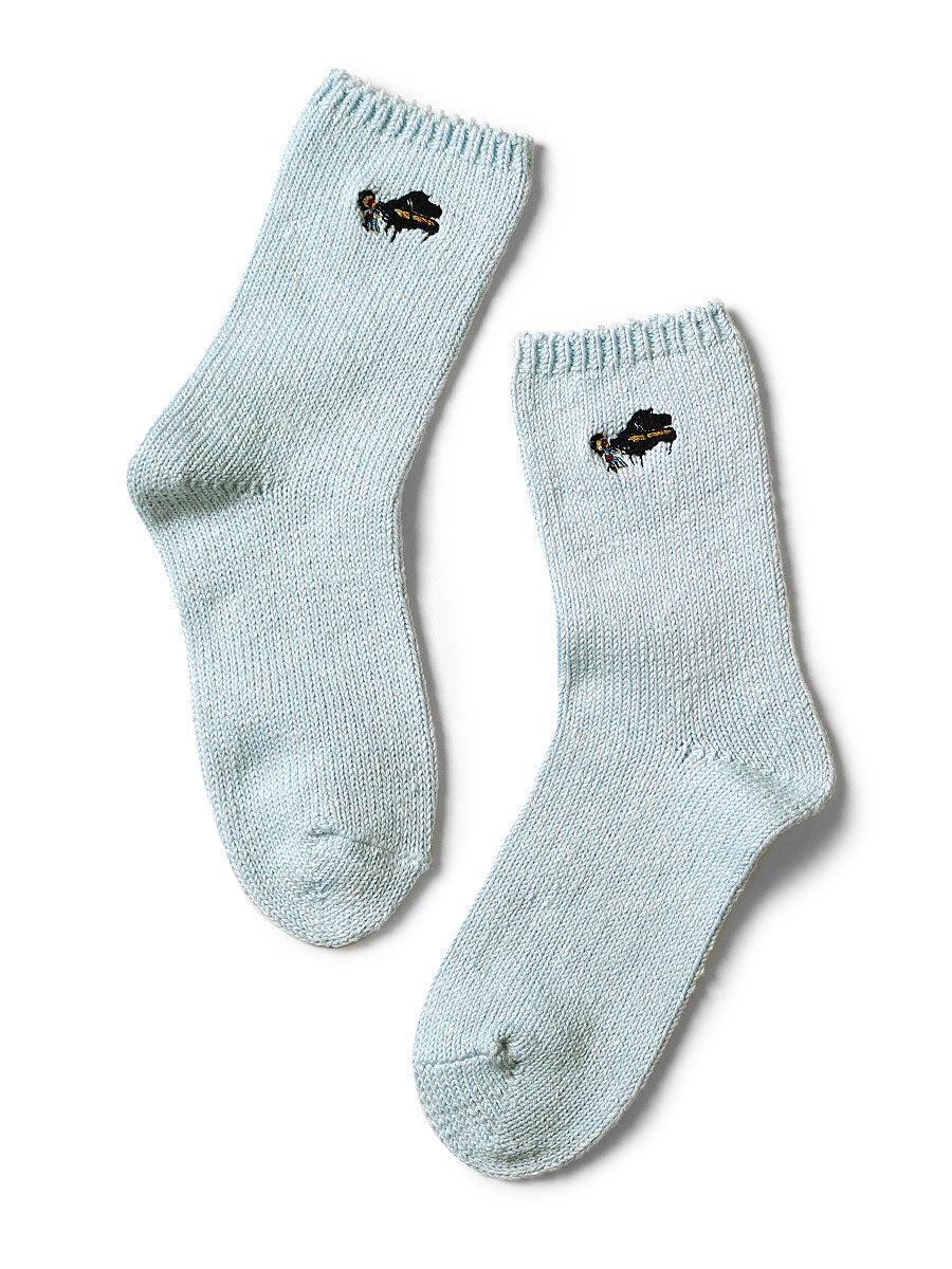 56本 Piano Embroidered Socks