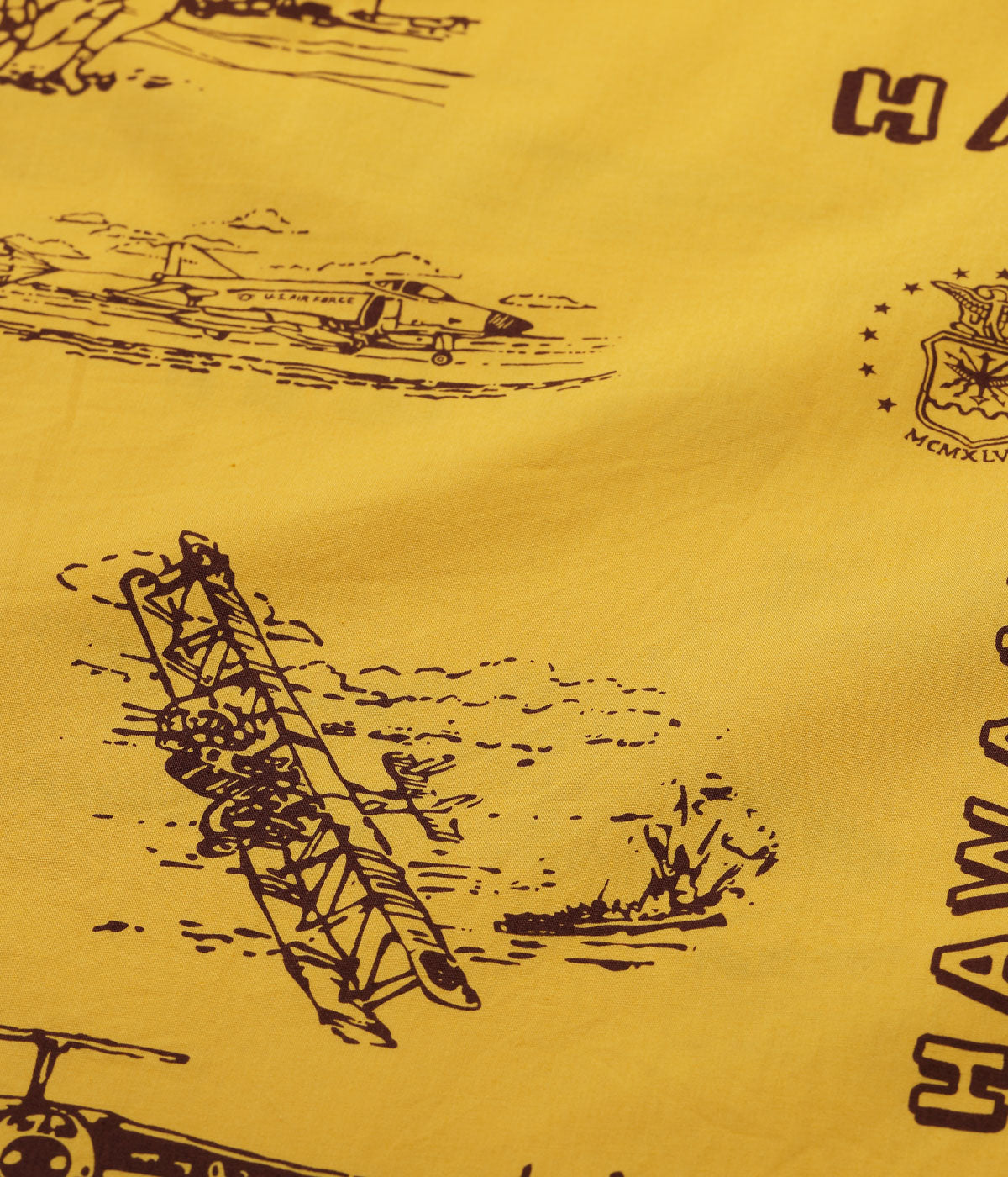Cotton Broad Hawaiian Shirt "Island Aviation"