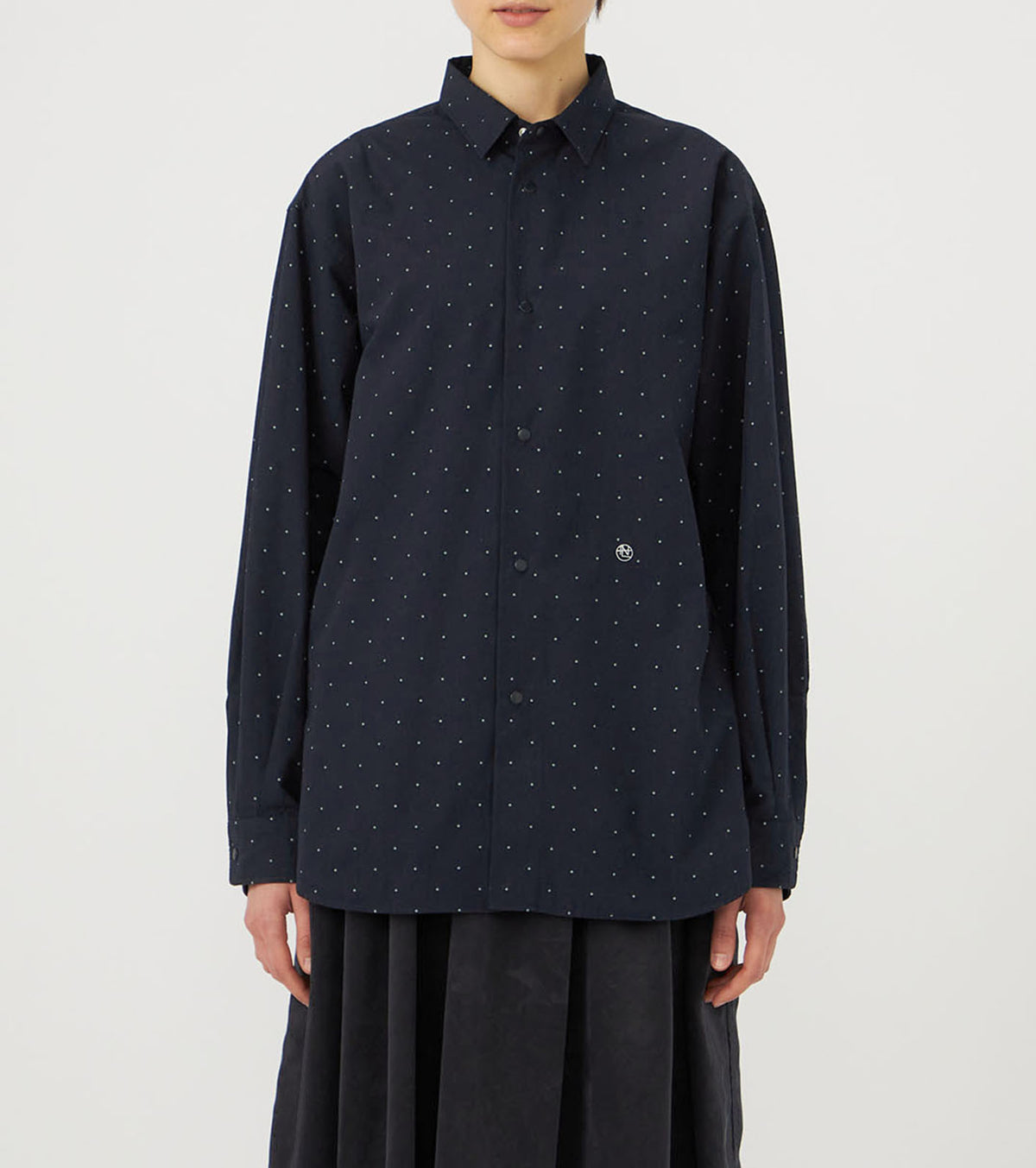 Regular Collar Dot Wind Shirt