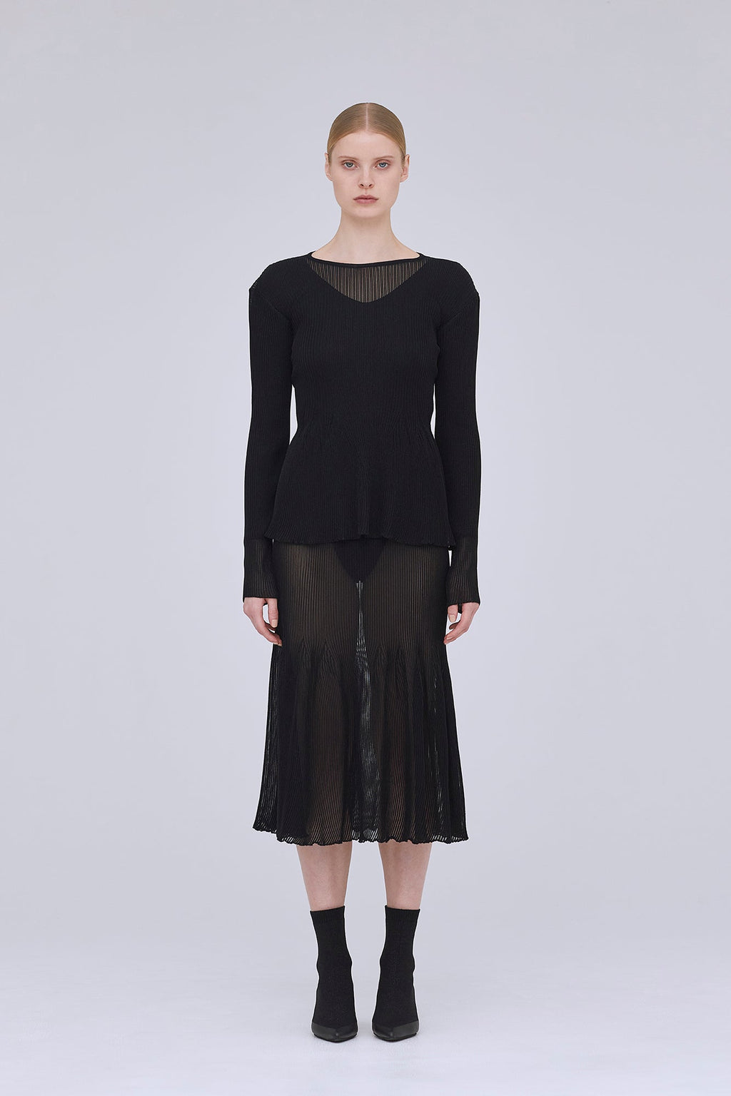 RIB LONG SLEEVE BODY SUIT