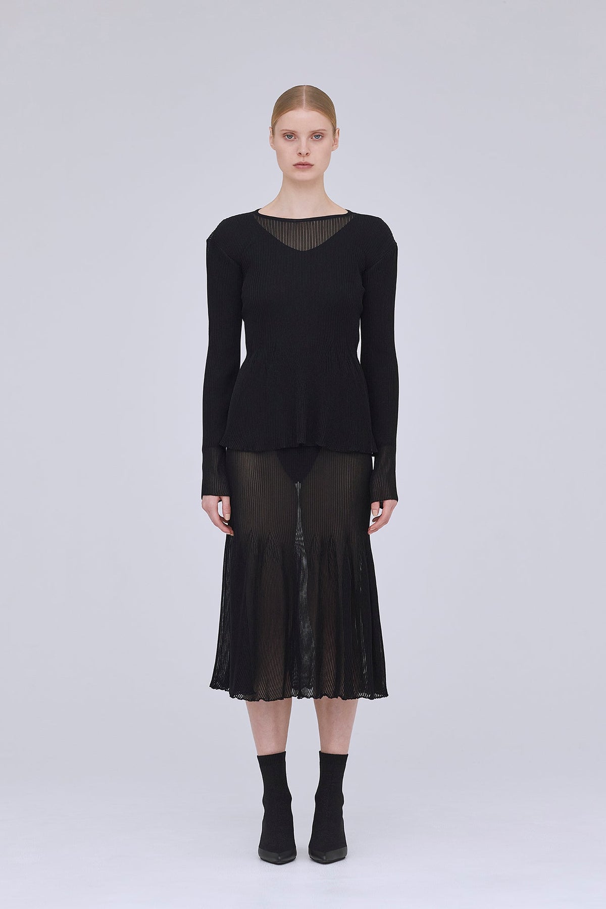 RIB LONG SLEEVE BODY SUIT