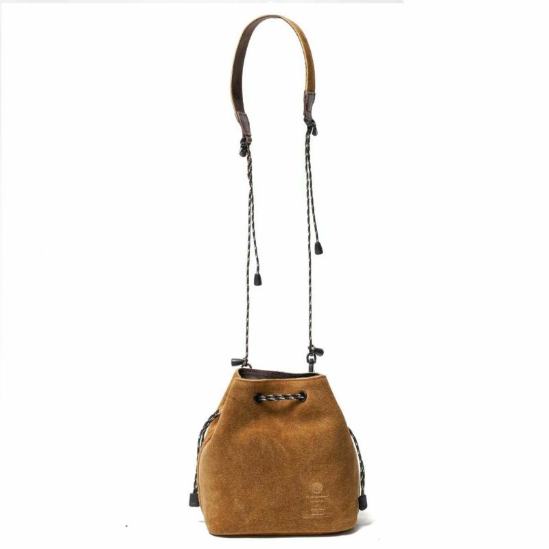 WATER PROOF SUEDE MINI DROW STRING SHOULDER/CAMEL