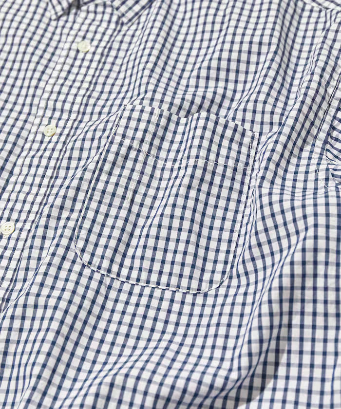 Magazine Pocket Broad Shirt(Gingham)