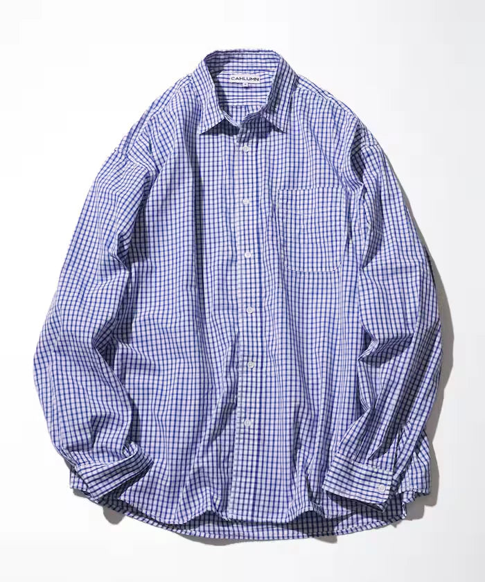 Magazine Pocket Broad Shirt(Gingham)
