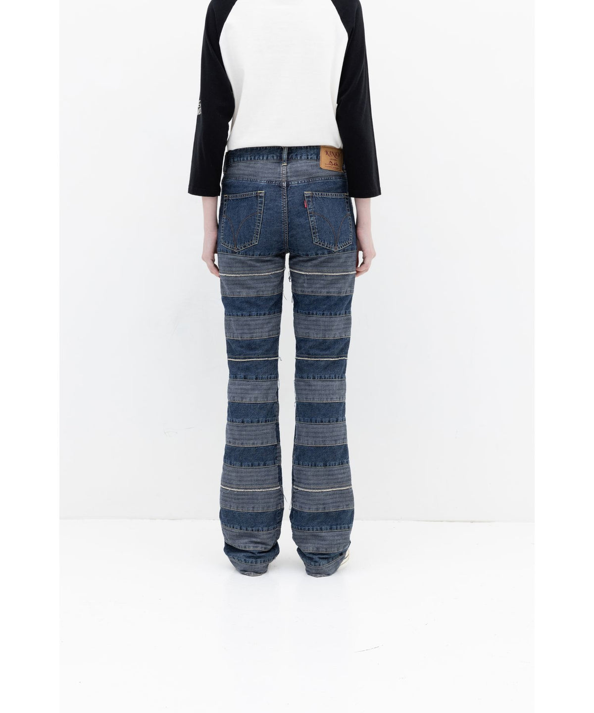 Scratch Flare Denim Pants