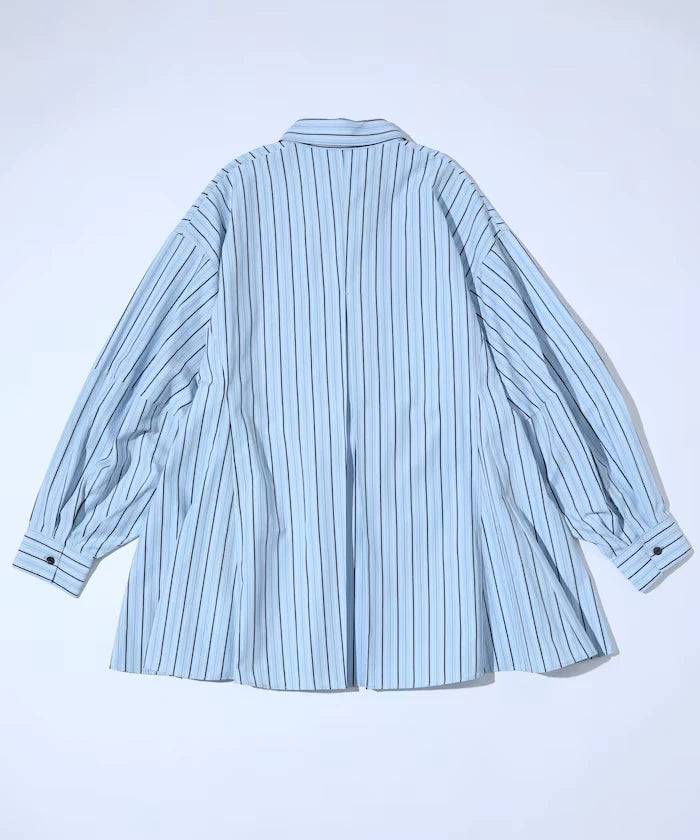 Flare Silhouette Skipper Balloon Sleeve Shirt