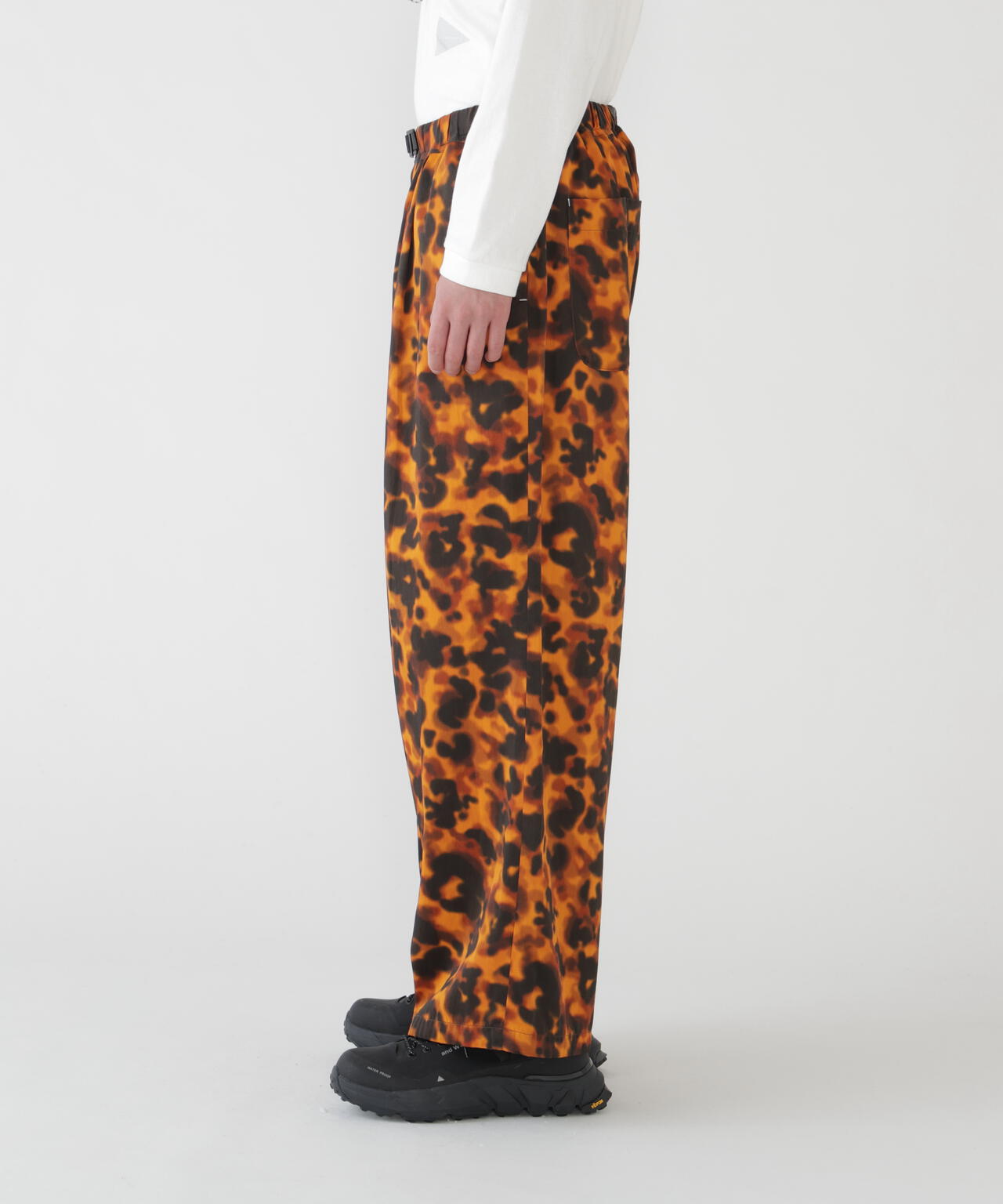 printed satin pants