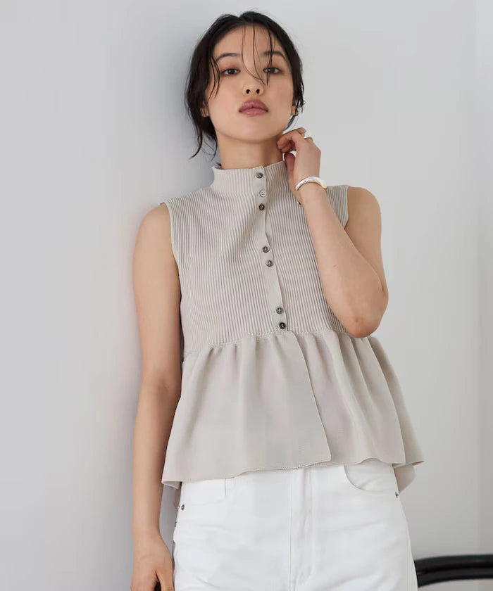 Japan Made Whole Garment Peplum Vest
