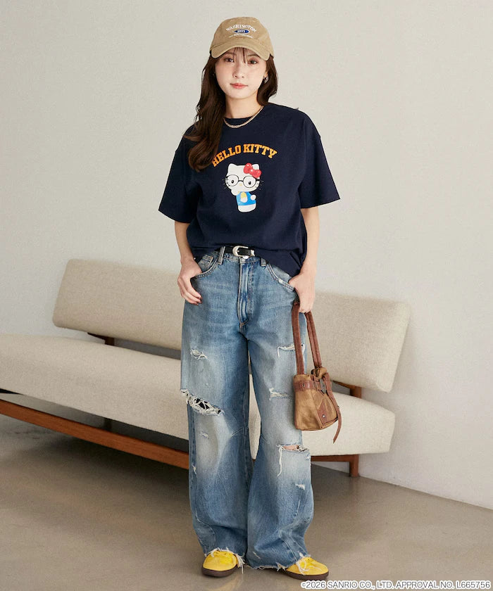 "SANRIO CHARACTERS" College Style Printed T-Shirt Limited Edition