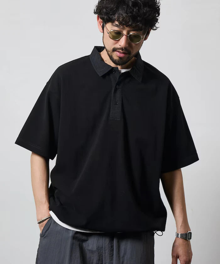 Big Silhouette Spindle Short Sleeve Tech Polo