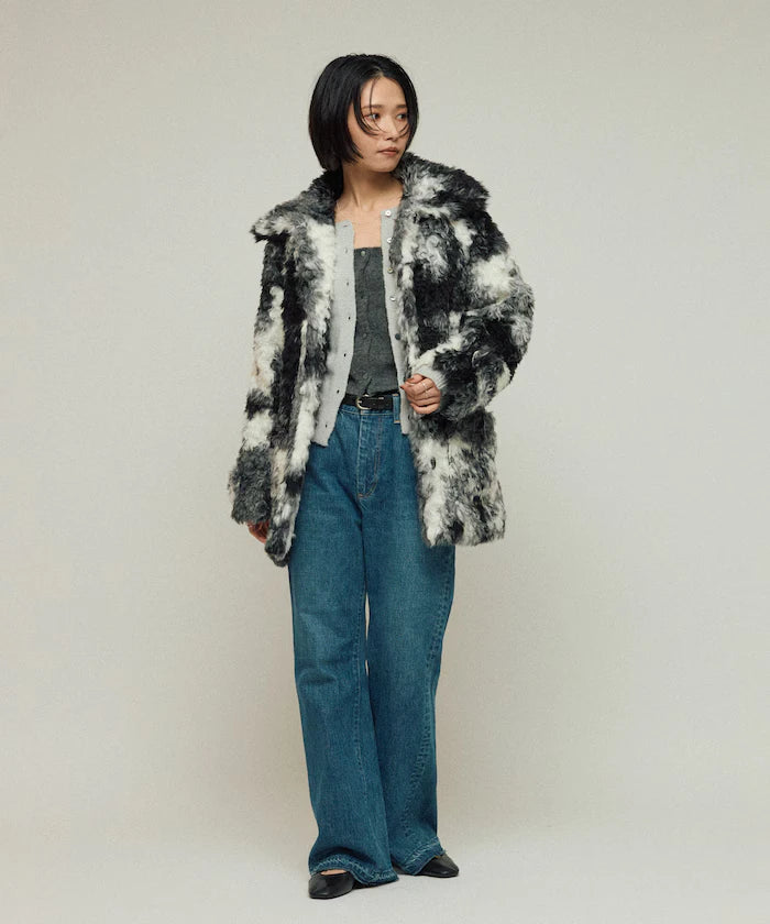 Fake Fur Mid-Length Coat / Fur Coat