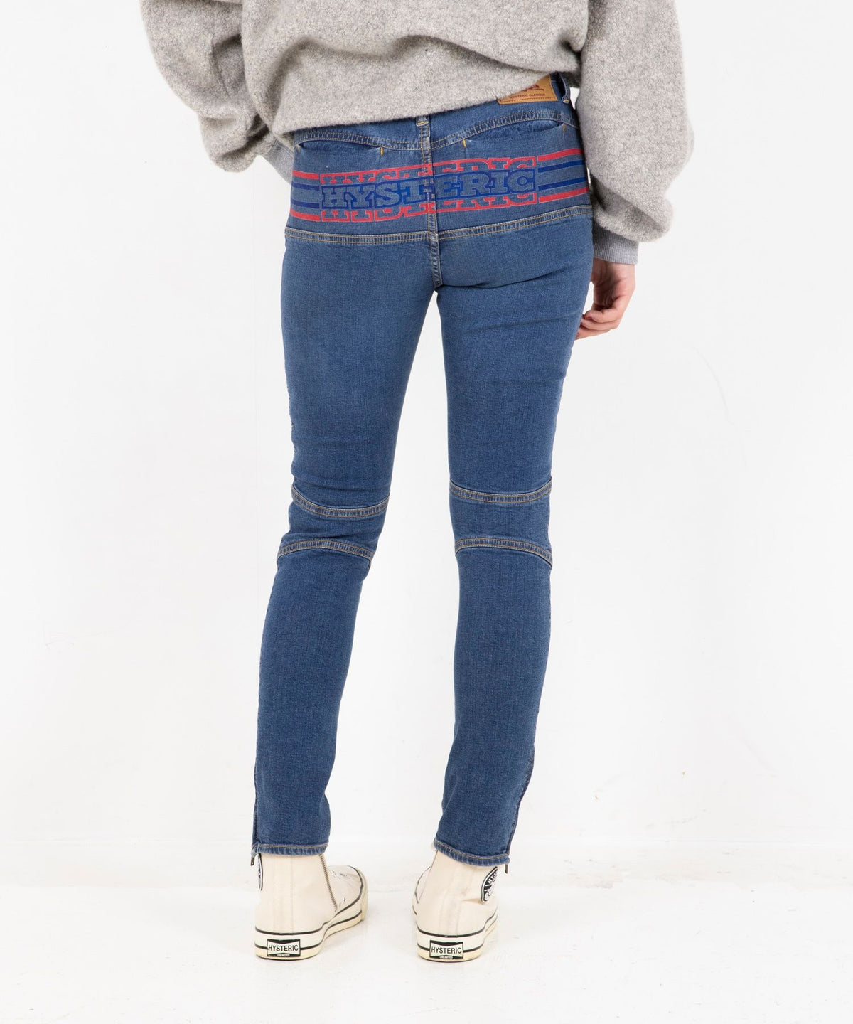 Box Logo Shirring Denim Pants