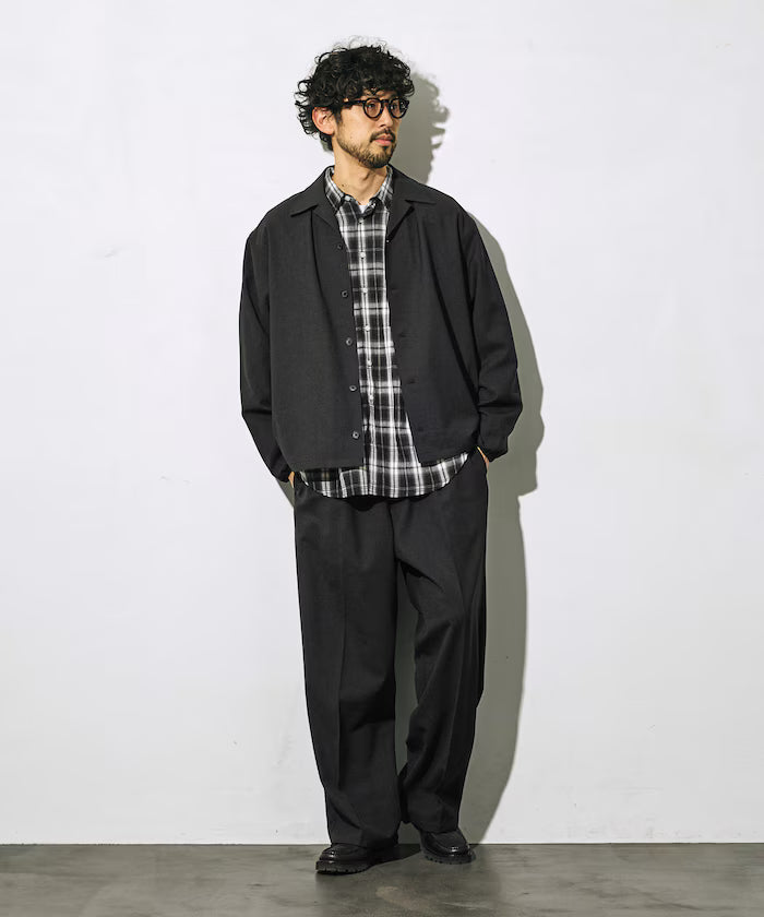 Functional Material Oversized CPO Shirt & Wide Easy Pants Setup / Washable / UV Cut / Quick Dry / Contact Cooling