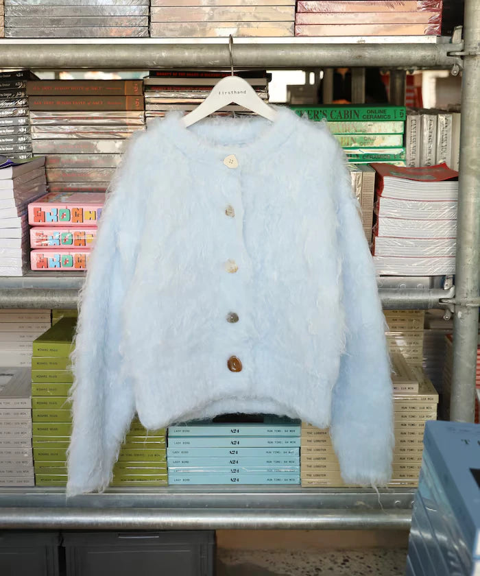 Variation Button Shaggy Knit Cardigan