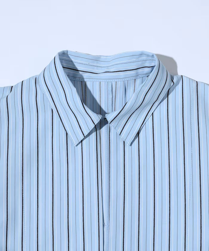 Flare Silhouette Skipper Balloon Sleeve Shirt