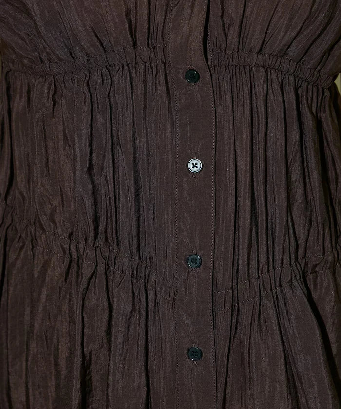 Sheer Broad Sleeveless Gathered Shift Blouse Limited Edition