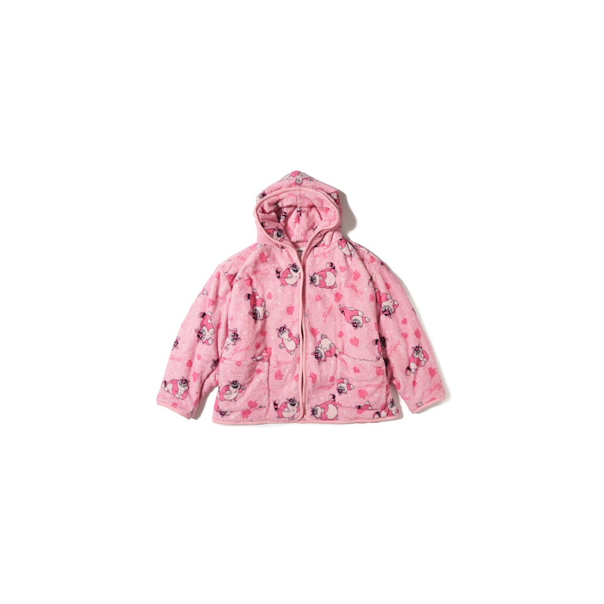 CARTOON PRINT BLANKET COAT