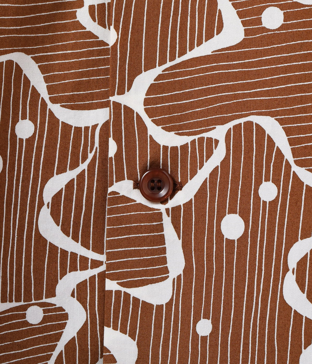 Typewriter Cotton Open Shirt "Water Surface"