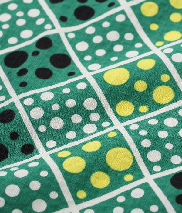 DOBBY COTTON OPEN SHIRT “SQUARE & DOT”