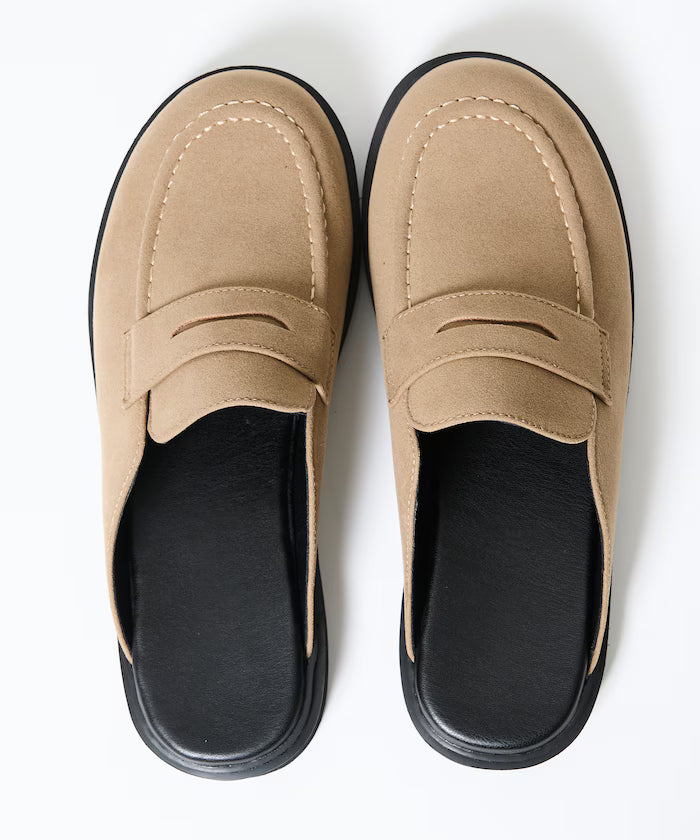 Velour Leatherette Loafer Mule / Slip-on [23~28cm] 【Limited Edition】
