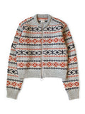 3G Wool Yellowknife Fair Isle ZIP Short...